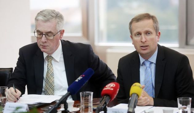 U Ministarstvu pravosudje odrzan je sastanak Savjeta za pracenje provedbe Strategije razvoja pravosudja. Branko Hrvatin, Ante Sprlje. Photo: Borna Filic/PIXSELL