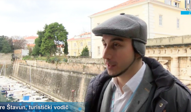 Lovre Štavun jedini licencirani zadarski turistički vodič za japanski jezik. Screenshot: youtube