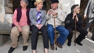 Predsjednica Grabar Kitarović u posjeti Olibu. Foto: Dino Stanin/PIXSELL