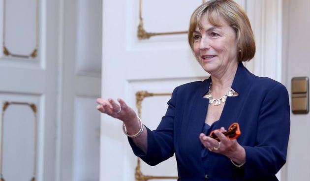 Redovna sjednica Vlade RH odrzana u sjeni prosvjeda branitelja koji se preselio na Markov trg. Vesna Pusic. Photo: Patrik Macek/PIXSELL