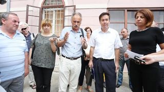 Prosvjedni skup radnika Vodovoda koji traže veće plaće