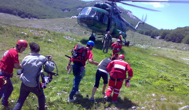 HGSS – Spasavanje ozlijedjene natjecateljice 21. lipnja 2008.