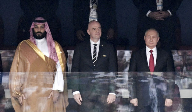 Putin, Infantino, Bin Salman