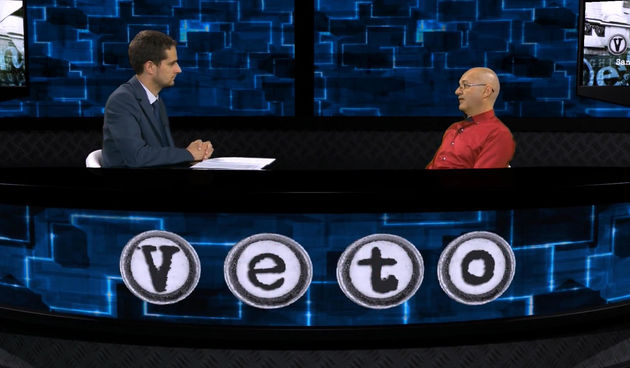 Sanjin Španović i Goran Aleksić u emisiji Veto na N1 televiziji