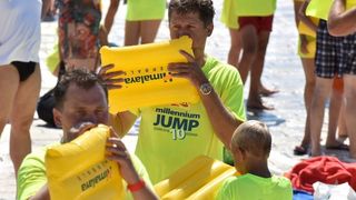 Jubilarni 10. dm Millennium Jump na zadarskoj rivi, Photo: Dino Stanin/PIXSELL Jubilarni 10. dm Millennium Jump na zadarskoj rivi, Photo: Dino Stanin/PIXSELL