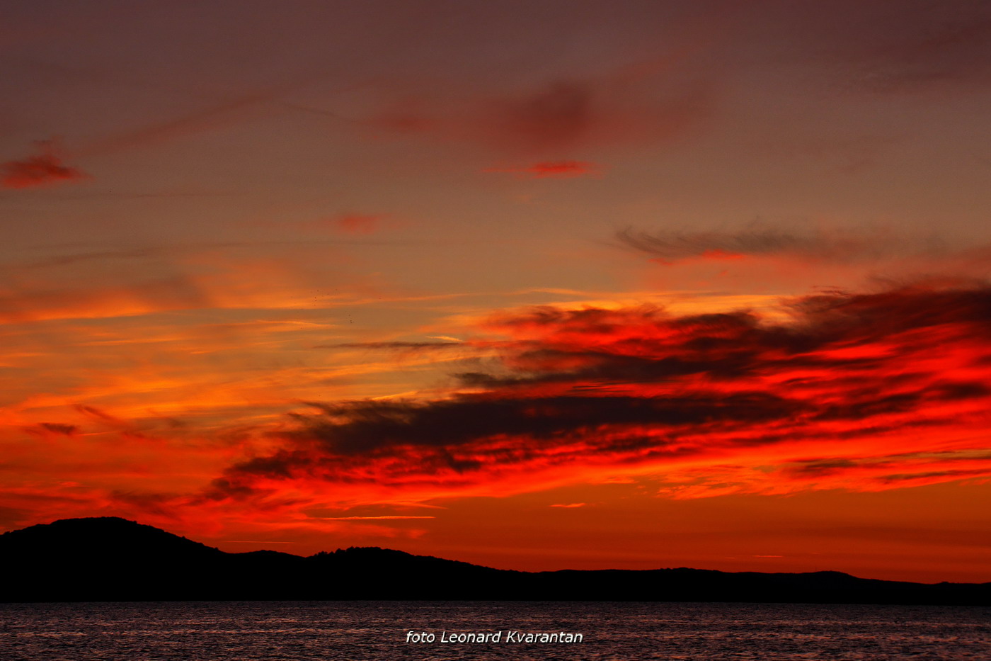 Prekrasan listopadski zalazak sunca u Zadru Prekrasan listopadski zalazak sunca u Zadru