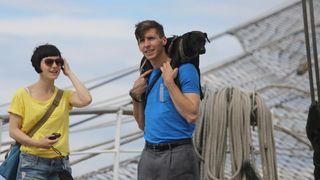 Pokraj Morskih orgulja i Pozdrava Suncu pristao je ruski skolski jedrenjak “Nadezhda”. Dug je 109 metara te ima tri jarbola. Photo: Filip Brala/PIXSELL