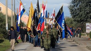 Kolonom sjećanja i polaganjem vijenaca obilježena 23. obljetnica stradanja Škabrnje, Foto: Filip Brala/PIXSELL Kolonom sjećanja i polaganjem vijenaca obilježena 23. obljetnica stradanja Škabrnje, Foto: Filip Brala/PIXSELL