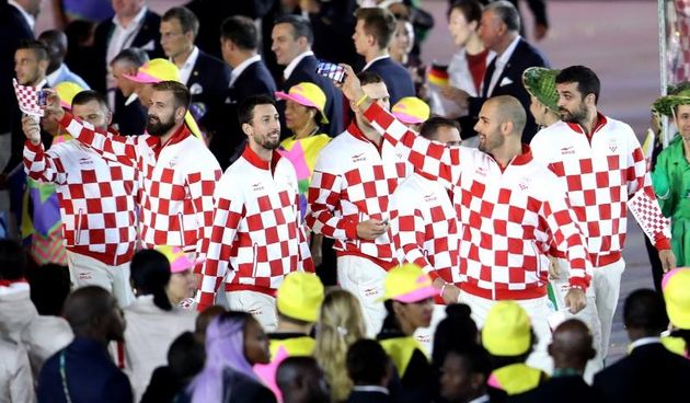 Rio de Janeiro: Ceremonija svečanog otvaranja Olimpijskih igara. Hrvatski olimpijci u defileu predvođenio Josipom Pavićem. Photo: Igor Kralj/PIXSELL