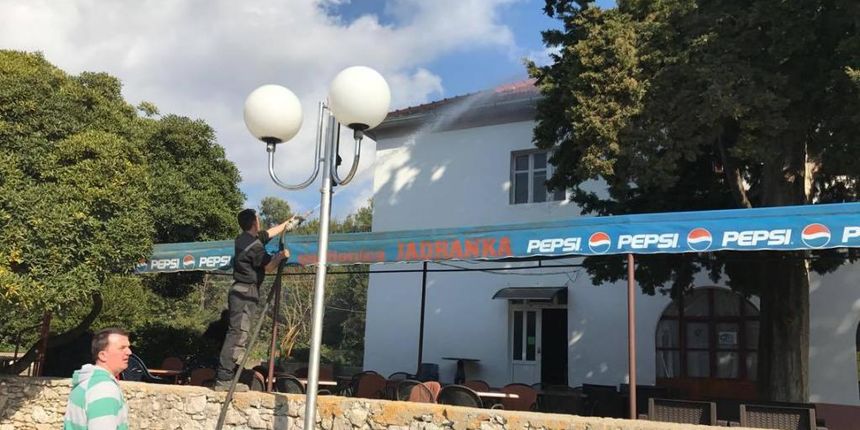 Požar na Društvenom domu u Lukoranu Požar na Društvenom domu u Lukoranu