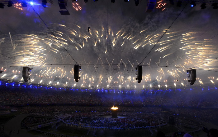 London, 270712.
Olimpijski stadion.
Svecano otvaranje Olimpijskih Igra u Londonu.
Na fotografiji: .
Foto: Drago Sopta / CROPIX