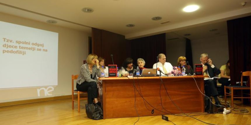 U dvorani samostana Skolskih sestara Franjevki u Arbanasima odrzana je promocija knjige Dr. Judith Reisman Seksualna sabotaza. Photo: Filip Brala/PIXSELL