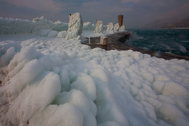 Senj u zagrljaju ledenog pokrivača, foto: Leo Banić