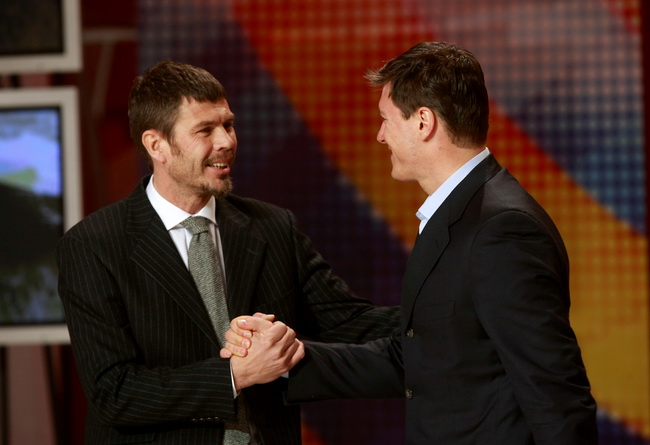 Zagreb, 261210.
HTV, studio Anton Marti, Prisavlje BB.
59. izbor sportasa 2010. godine u organizacij Sportskih novosti.
Na fotografiji: Zvonimir Boban i Ivica kostelic.
Foto: Ronald Gorsic / CROPIX