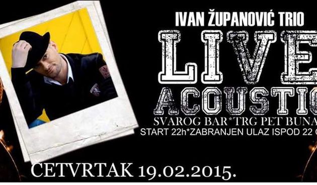 Ivan Županović i bend u Svarog baru i ovog četvrtka!