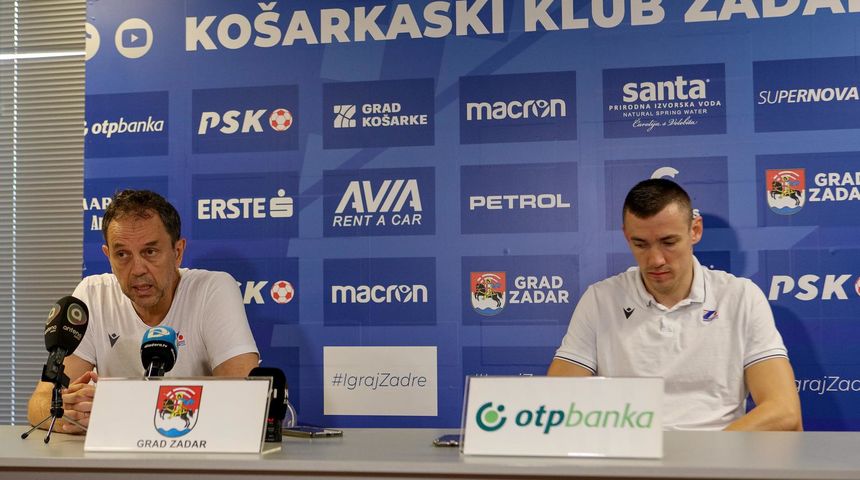 Trener KK Zadar Danijel Jusup i kapetan Marko Ramljak