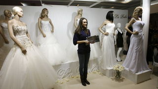 Split, 190211. 
Sajam vjencanja u hotelu Le Meridien Lav.
Na fotografiji: vjencanice La Perla.
Foto: Vladimir Dugandzic / CROPIX