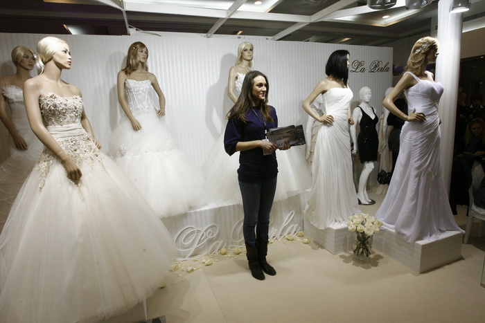 Split, 190211. 
Sajam vjencanja u hotelu Le Meridien Lav.
Na fotografiji: vjencanice La Perla.
Foto: Vladimir Dugandzic / CROPIX