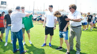 Zadarska vatrena četvorka na Stanovima se družila s mladim zadarskim nogometašima