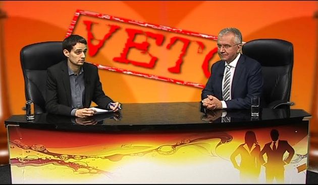 Sanjin Španović i Rajko Ostojić u emisiji Veto TV Jabuka