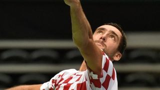 Polufinale Davis Cupa, Hrvatska – Francuska, 2. meč, Marin Čilić – Lucas Pouille. Photo: Hrvoje Jelavić/PIXSELL Polufinale Davis Cupa, Hrvatska – Francuska, 2. meč, Marin Čilić – Lucas Pouille. Photo: Hrvoje Jelavić/PIXSELL