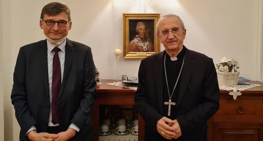 Zadarski nadbiskup Želimir Puljić primio u posjet veleposlanika Republike Austrije