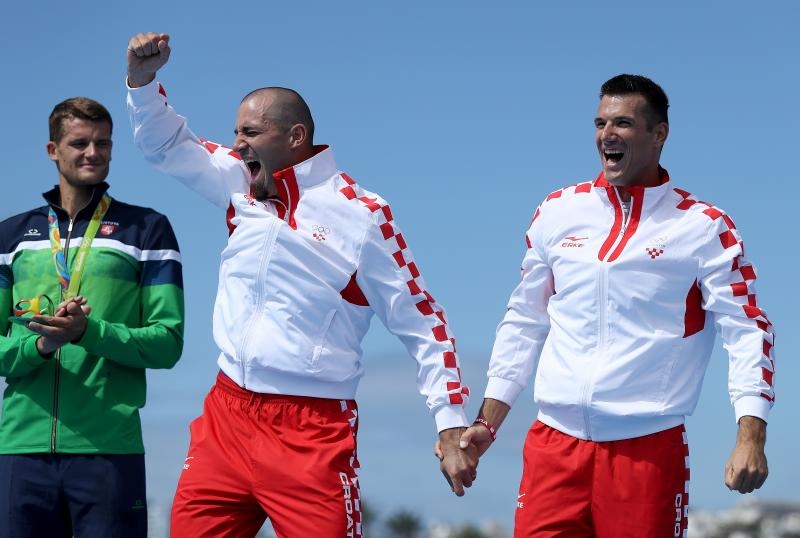 Rio de Janeiro, Brazil – Braća Sinkovic, Martin i Valent, osvajači su olimpijske zlatne medalje u utrci dvojaca na pariće.  Photo: Igor Kralj/PIXSELL