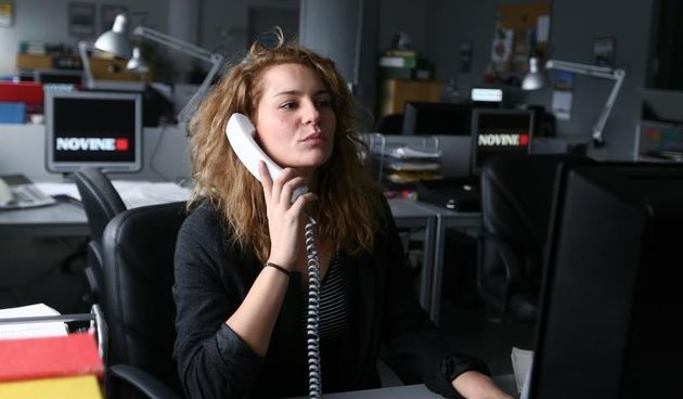 Prva klapa snimanja nove HTV-ove serije “Novine”, redatelja Dalibora Matanića Jednu od glavnih uloga ima Zadranka Tihana Lazović. Foto: Željko Lukunić/PIXSELL