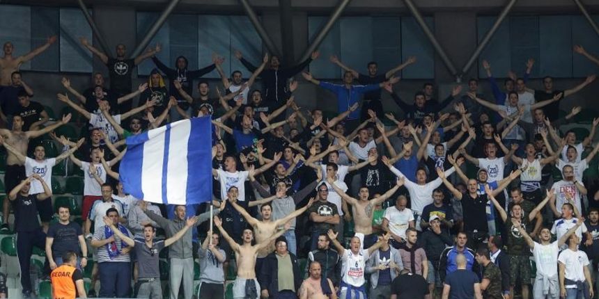 KK Cibona – KK Zadar 80-71. Navijači Zadra, Tornado. Photo: Goran Stanzl/PIXSELL