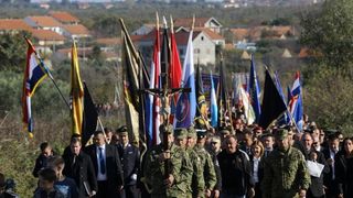 Kolonom sjećanja i polaganjem vijenaca obilježena 23. obljetnica stradanja Škabrnje, Foto: Filip Brala/PIXSELL Kolonom sjećanja i polaganjem vijenaca obilježena 23. obljetnica stradanja Škabrnje, Foto: Filip Brala/PIXSELL