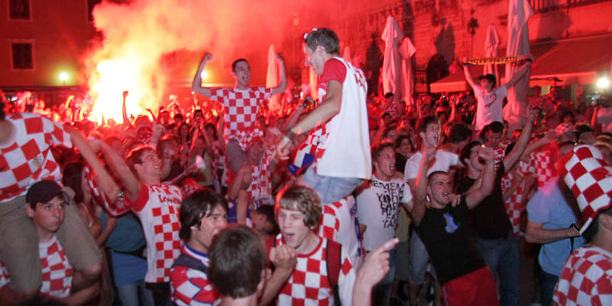 Zadarski navijaći (Hrvatska – Turska)