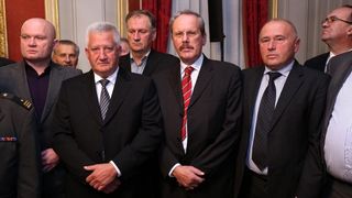 , Zagreb – U Dvercu je odrzana dodjela povelje pocasnog gradjanina Zagreba generalu Anti Gotovini. Photo: Anto Magzan/PIXSELL , Zagreb – U Dvercu je odrzana dodjela povelje pocasnog gradjanina Zagreba generalu Anti Gotovini. Photo: Anto Magzan/PIXSELL