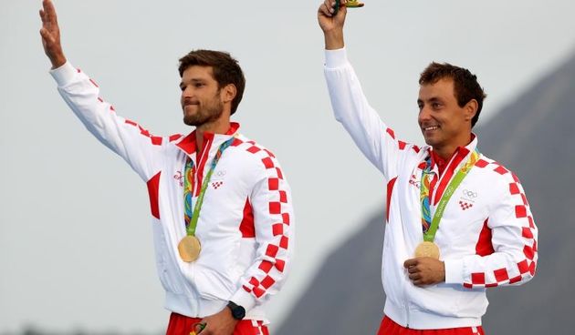 Rioe de Janeiro. Olimpijski prvaci u klasi 470, Šime Fantela i Igor Marenić. Photo. Igor Kralj/PIXSELL