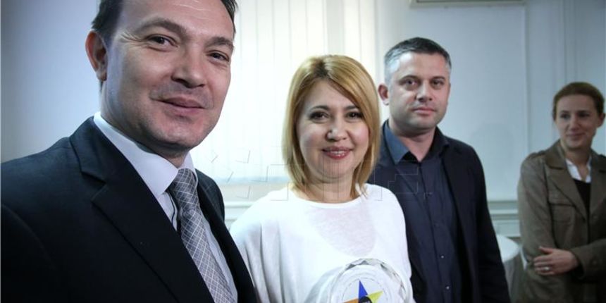 Prigodna svečanost u povodu osvojene međunarodne nagrade za najbolji projekt unapređenja javnih usluga u Europi 2015., koju je projekt e-Građani osvojio na ovogodišnjem Globalnom samitu inicijative Partnerstvo za otvorenu vlast održanom u Mexico Cityu, od