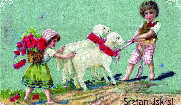 Uskrsna cestitka iz zbirke Benedikta Kukulica