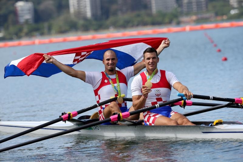 Rio de Janeiro, Brazil – Braća Sinkovic, Martin i Valent, osvajači su olimpijske zlatne medalje u utrci dvojaca na pariće.  Photo: Igor Kralj/PIXSELL