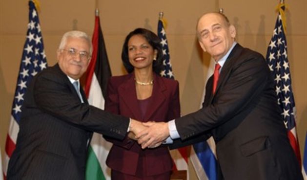 Abbas, Rice i Olmert (Foto: Tportal.hr)