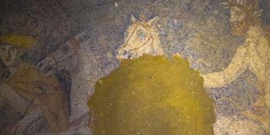 Zadivljujuć mozaik najveće dosad otkrivene antičke grobnice u Grčkoj, foto: news.gtp.gr
