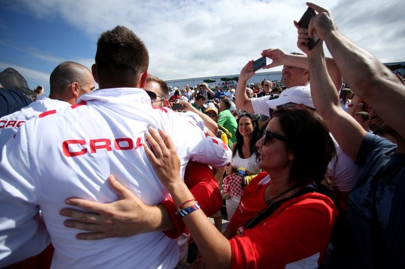 Rio de Janeiro, Brazil – Braća Sinkovic, Martin i Valent, osvajači su olimpijske zlatne medalje u utrci dvojaca na pariće.  Photo: Igor Kralj/PIXSELL