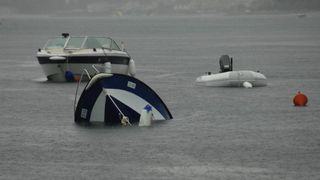 Otok Vir gotovo je potopljen uslijed jakog kišnog i grmljavinskog nevremena koje traje već drugi dan, Photo: Damir Špehar/PIXSELL Otok Vir gotovo je potopljen uslijed jakog kišnog i grmljavinskog nevremena koje traje već drugi dan, Photo: Damir Špehar/PIXSELL