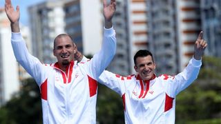 Rio de Janeiro, Brazil – Braća Sinkovic, Martin i Valent, osvajači su olimpijske zlatne medalje u utrci dvojaca na pariće.  Photo: Igor Kralj/PIXSELL