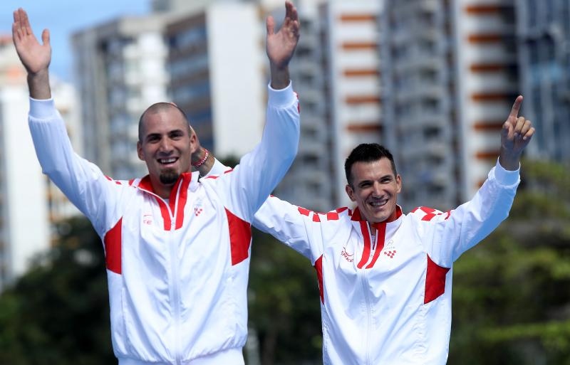 Rio de Janeiro, Brazil – Braća Sinkovic, Martin i Valent, osvajači su olimpijske zlatne medalje u utrci dvojaca na pariće.  Photo: Igor Kralj/PIXSELL