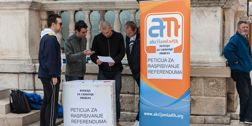 Akcija Mladih na Narodnom trgu, foto: Darko Belančić