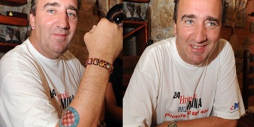 Mladen Grdović, tetovaža (Foto: A. Lučić, CROPIX)