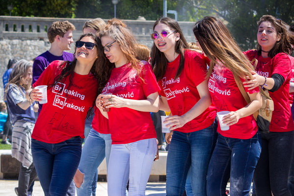 Ludijada maturanata na zadarskoj rivi 17. svibnja 2016. Foto: Bojan Bogdanić