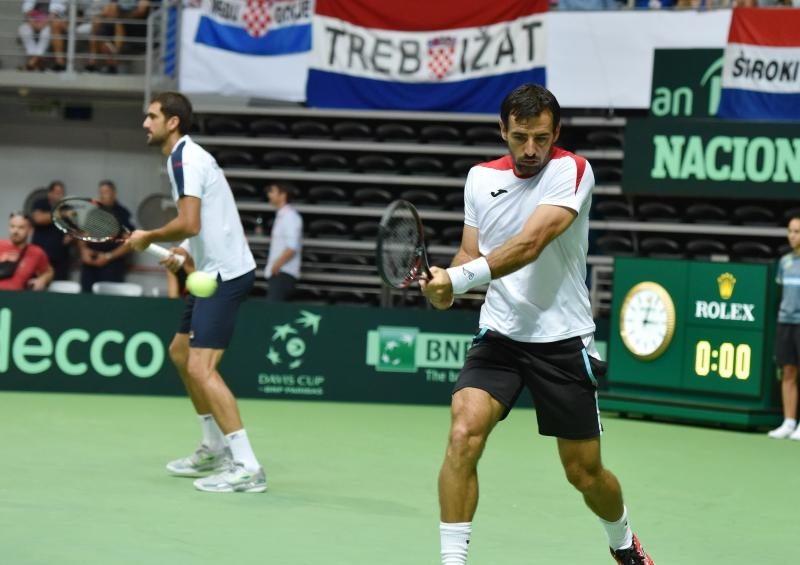 Davis Cup: Ivan Dodig/Marin Čilić – Nicolas Mahut/Pierre-Hugues Herbert 3-1. Photo. Hrvoje Jelavić/PIXSELL