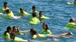 Jubilarni 10. dm Millennium Jump na zadarskoj rivi, Photo: Dino Stanin/PIXSELL Jubilarni 10. dm Millennium Jump na zadarskoj rivi, Photo: Dino Stanin/PIXSELL