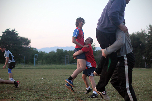 Trening zadarskih ragbijaša u Zemuniku (foto:Saša Čuka)
