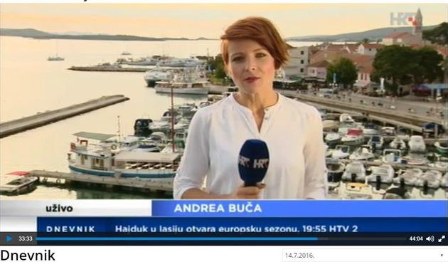 Andrea Buča, prilog o Biogradu u Dnevnku HRT-a