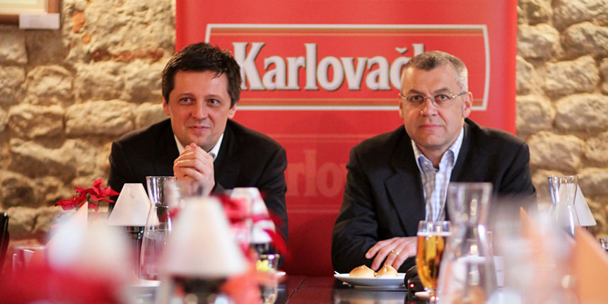 Restoran Atriji na Poluotoku. Karlovacka pivovara organizirala je degustaciju domaceg i stranog piva iz svog portfelja, te portfelja Heineken-a. Foto-SAŠA ČUKA